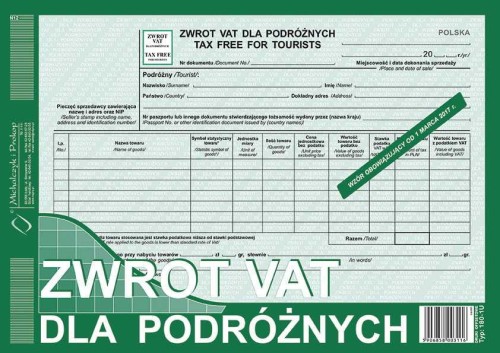 ZWROT VAT DLA PODRÓŻNYCH 180-1U 80K/OFFSET M&P