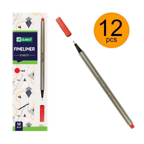 CIENKOPIS  D407 CZERWONY 105242 D.RECT