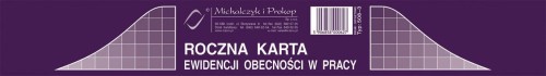 ROCZNA KARTA EWIDENCJI OBECNOŚCI W PRACY A5 /50/ 508-3 M&P OFFSETOWE