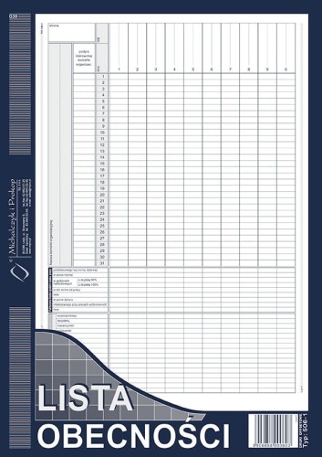 LISTA OBECNOŚCI 506-1 M&P