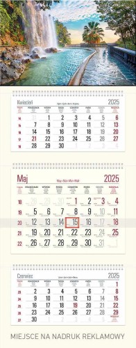 KALENDARZ TRÓJDZIELNY  T11 KREM TELEGRAPH