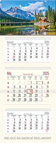 KALENDARZ TRÓJDZIELNY  T06 KREM TELEGRAPH