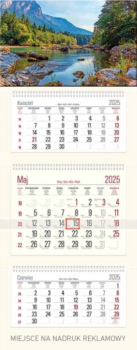 KALENDARZ TRÓJDZIELNY  T07 KREM TELEGRAPH