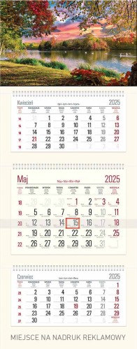 KALENDARZ TRÓJDZIELNY  T09 KREM TELEGRAPH