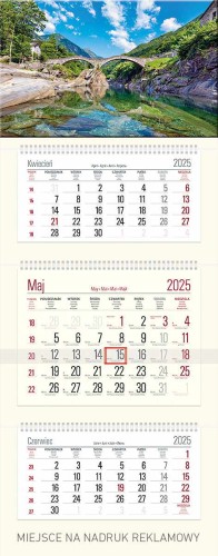 KALENDARZ TRÓJDZIELNY  T12 KREM TELEGRAPH