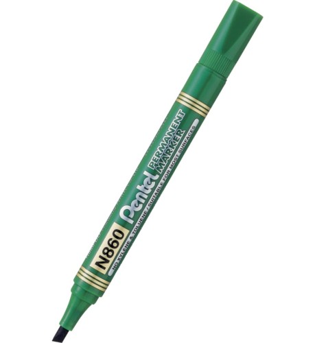 MARKER ŚCIĘTY N860-D ZIELONY PENTEL