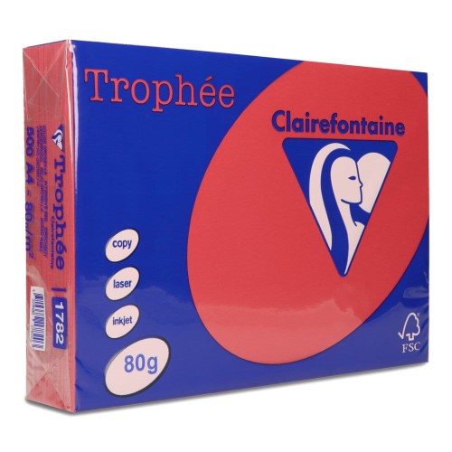 Papier ksero Trophee A4  80g 1782 wiśniowy