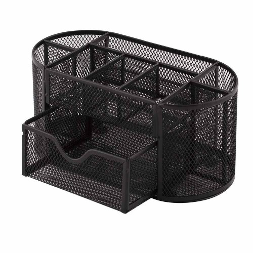 DRUCIANY PRZYBORNIK NA BIURKO 9 KOMÓR CZARNY D.RECT 110445