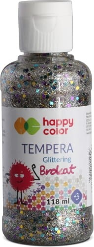 FARBY TEMPERY 118ML 3310 0118-801 BROKATOWA SREBRNA HAPPY COLOR 