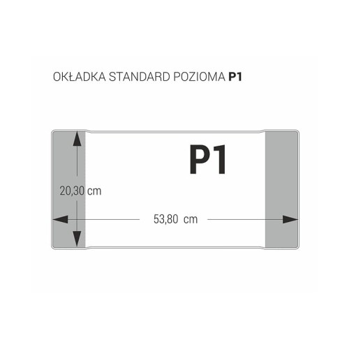 Okładka standard P1 - 203 OZK-33 pozioma bezbarwna 203 x 539 BIURFOL