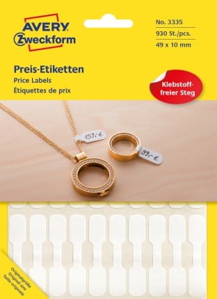 ETYKIETY  49X10 ZAWIESZKA 3335 ZWECKFORM