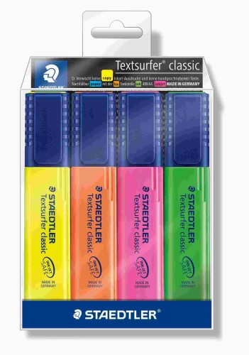 ZAKREŚLACZ KOMPLET 4KOL TEXTSURFER 364WP4 STAEDTLER