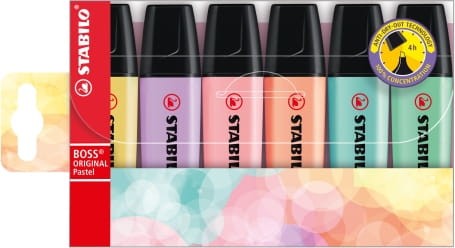 ZAKREŚLACZ KOMPLET 6KOL STABILO BOSS PASTEL 70/6-2