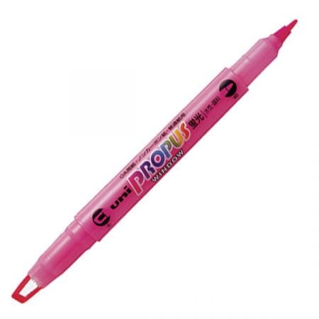 ZAKREŚLACZ  UNI-BALL PUS-102T RÓŻOWY DWUSTRONNY 2W1
