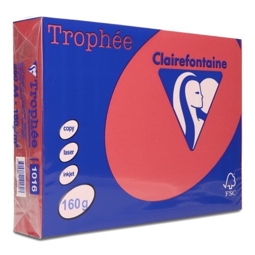 Papier ksero Trophee A4 160g 1016 wiśniowy