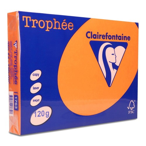 Papier ksero Trophee A4 120g 1763 pomarańczowy