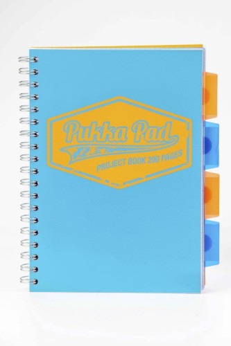 KOŁOZESZYT PP B5 # 100K 80G 7299-NEO (SQ) PROJECT BOOK NEON NIEBIESKI PUKKA PAD
