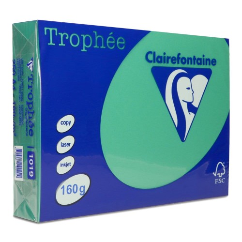 Papier ksero Trophee A4 160g 1019 zieleń choinkowa