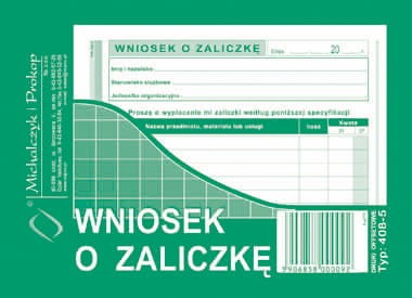 WNIOSEK O ZALICZKE A6 408-5 40K/OFFSET M&P