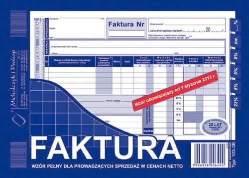 FAKTURA NETTO PEŁNA A5 103-3E M&P O+K POZIOMA