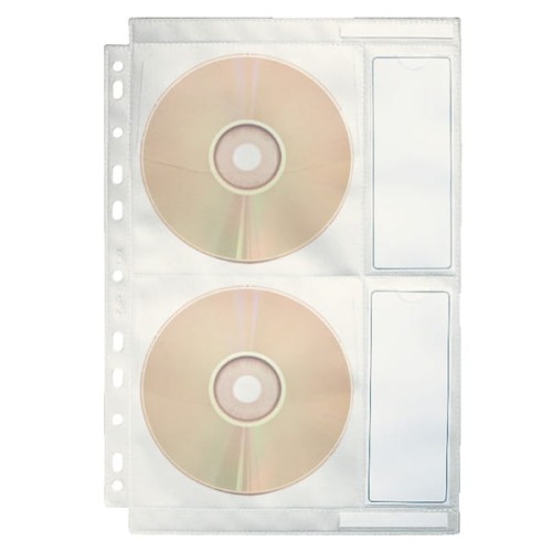 Koszulki na CD do segregatorów A4/4 10 szt. (40CD) 67668 Esselte