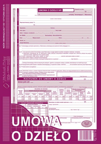Umowa o dzieło A4 510-1H 40K/S M&P