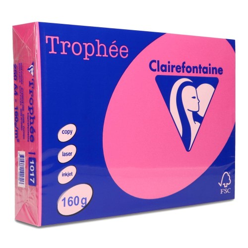 Papier ksero Trophee A4 160g 1017 różowy ciemny