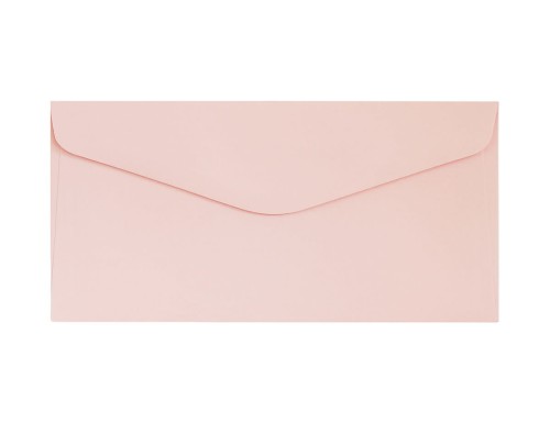 Koperty ozdobne DL 10 szt. Gładki różowy satynowany K. 130g 280126 Galeria Papieru