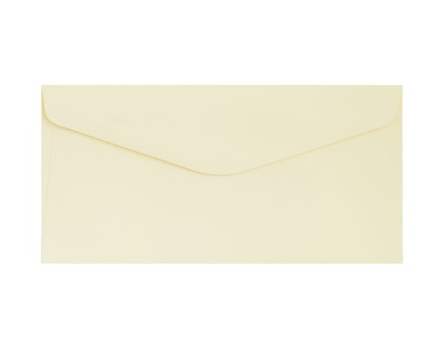 Koperty ozdobne DL 10 szt. Gładki ciemnokremowy satynowany K. 130g 280130 Galeria Papieru