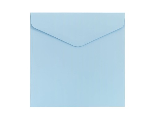 Koperty ozdobne kwadrat 160x160 10 szt. Gładki niebieski satynowany K. 130g 280328 Galeria Papieru