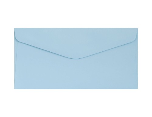 Koperty ozdobne DL 10 szt. Gładki niebieski satynowany K. 130g 280128 Galeria Papieru