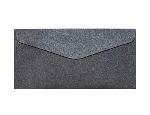 Koperty ozdobne DL 10 szt. Pearl czarna 150g 280177 Galeria Papieru