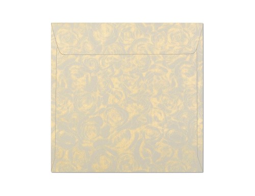 Koperty ozdobne kwadrat 158x158 10 szt. Róże kremowy P. 120g 280303 Galeria Papieru