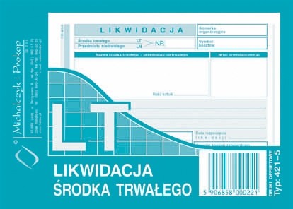 LT LIKWIDACJA ŚRODKA TRWAŁEGO 421-5 M&P
