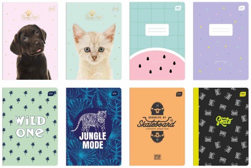 Zeszyt A5 32 kartki trzylinia M 70G UV MIX INTERDRUK