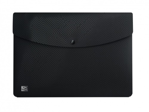 Teczka kopertowa na zatrzask A4 400147024 PP CZARNA  OXFORD URBAN