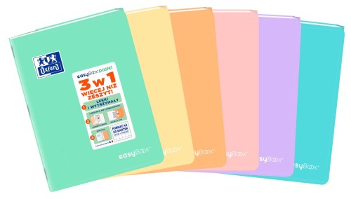 Zeszyt OXFORD easyBook Pastel A4 60 kartek w kratkę okładka PP 400161237