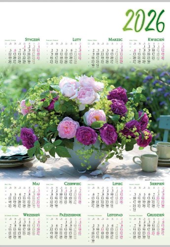 KALENDARZ PLAKATOWY A1 PL14 BUKIET LUCRUM