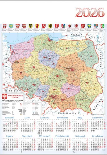 KALENDARZ PLAKATOWY A1 PL15 MAPA LUCRUM