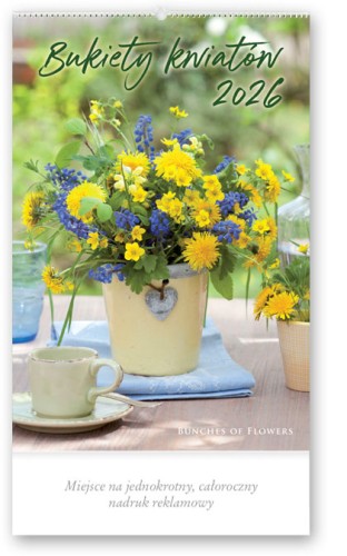KALENDARZ 13-PLANSZOWY RW13 BUKIETY KWIATÓW LUCRUM