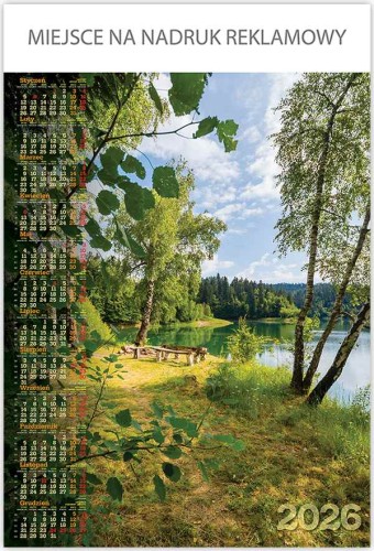KALENDARZ PLAKATOWY B1 P06 JEZIORO TELEGRAPH