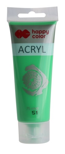 FARBA AKRYLOWA 75ML 7370 0075-51 JASNOZIELONA HAPPY COLOR 
