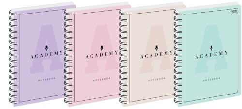 Kołozeszyt B5 100 kartek w kratkę 90g ACADEMY PASTEL INTERDRUK
