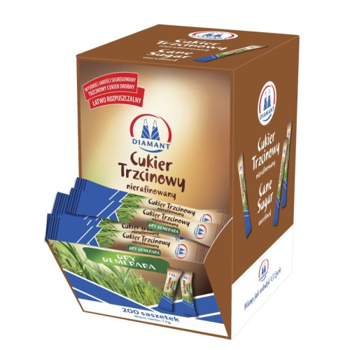 Cukier trzcinowy w saszetkach 200 5g Diamant.jpg
