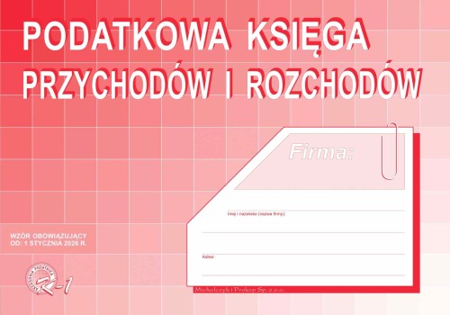 Podatkowa księga przychodów i rozchodów A4 K-1 M&P (wzór od 2026 roku)