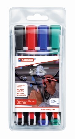 MARKER KOMPLET OKRĄGŁY 4KOL ED-300-4 EDDING