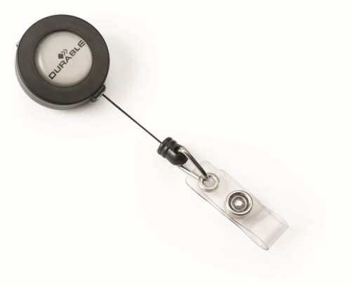 DURABLE Mechanizm ściągający z uchwytem 815258 antracyt z paskiem na zatrzask