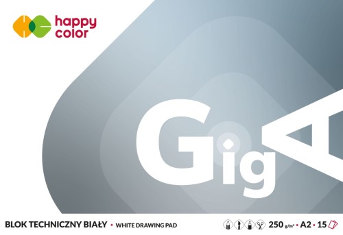 Blok techniczny biały A2 15k 250g 3725 4060-00 GIGA HAPPY COLOR