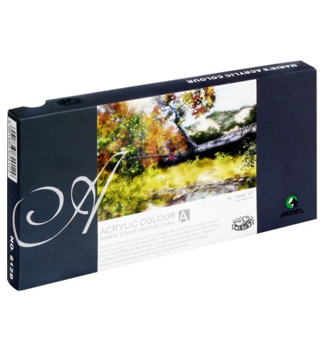 Farby akrylowe 12 kolorów 12ml 812B MARIES 170-1910 