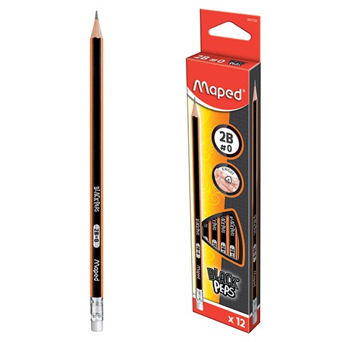 OŁÓWEK   2B Z GUMKĄ BLACKPEPS MAPED 851722